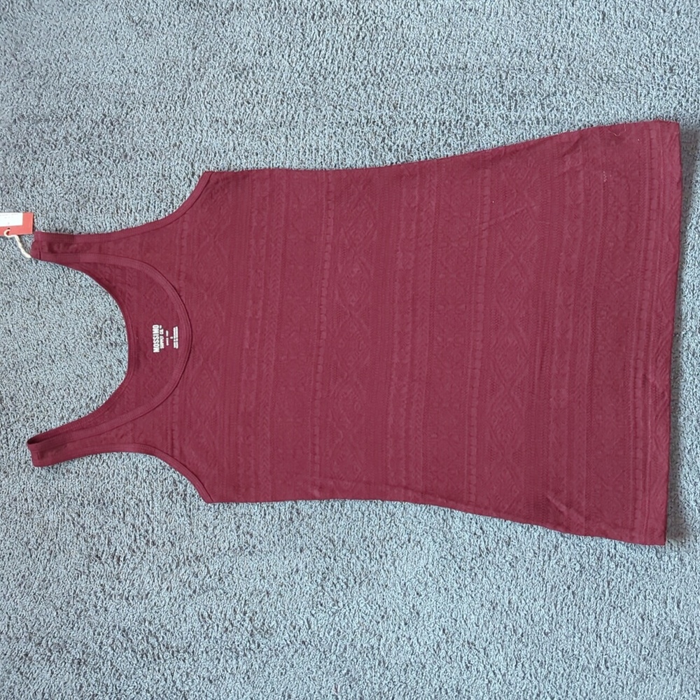 Textured Burgundy Tank Top
